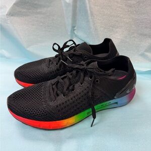 Black Sneakers with Rainbow Soles